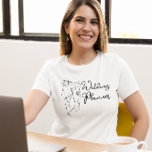 Huwelijksplanner te huur t-shirt<br><div class="desc">Bruiloft planner formulering met bruid en bruidegom trouwdag silhouet</div>