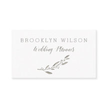 Huwelijksplanner Zakelijke Kaarten Grijs Bloemmoti