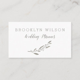 Huwelijksplanner Zakelijke Kaarten Grijs Bloemmoti Visitekaartje
