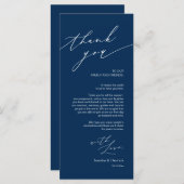 Huwelijksplek instellen Dank u minimalistische Kaa Programmakaart (Voorkant / Achterkant)