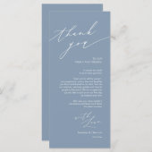 Huwelijksplek instellen Dank u minimalistische Kaa Programmakaart (Voorkant / Achterkant)