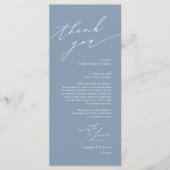Huwelijksplek instellen Dank u minimalistische Kaa Programmakaart (Voorkant)