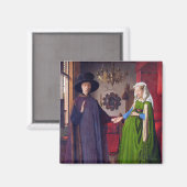 Huwelijksportret van Jan Van Eyck Magneet (Voorkant / Achterkant)