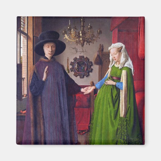 Huwelijksportret van Jan Van Eyck Magneet (Voorkant)