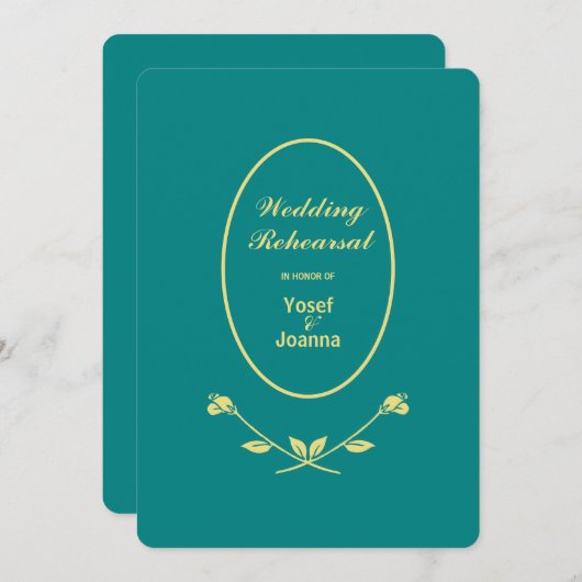 Huwelijksproef en QR-code uitnodiging diner (Voorkant / Achterkant)