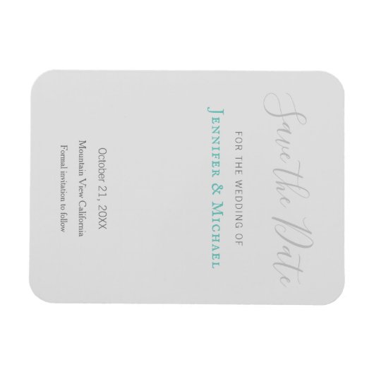 Huwelijksprofessioneel ontwerp modern bewaar de da magneet (Horizontaal)