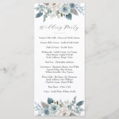 Huwelijksprogramma (4 "x9") programmakaart (Achterkant)