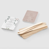 Huwelijksprogramma Aangepaste Blush Roos Handwaaier (Niet-gemonteerd)