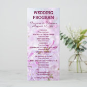 Huwelijksprogramma aanpasbaar programmakaart (Staand voorkant)