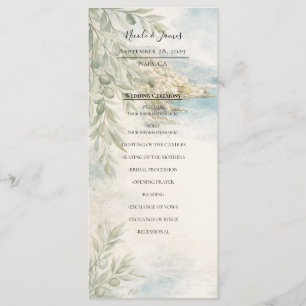 Huwelijksprogramma Amalfi Reverie Middellandse Zee Menu
