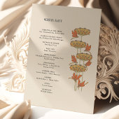 Huwelijksprogramma Art Nouveau Dragonflies Kaart