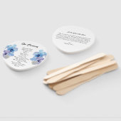 Huwelijksprogramma | Blauwe orchidee Handwaaier (Niet-gemonteerd)