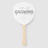 Huwelijksprogramma | Blauwe orchidee Handwaaier (Achterkant)