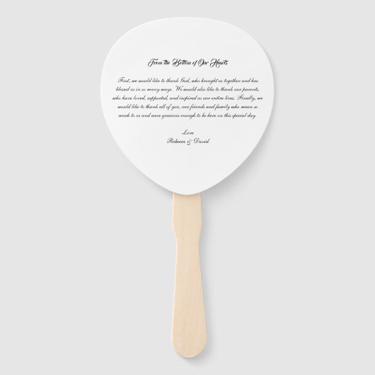 Huwelijksprogramma | Blauwe orchidee Handwaaier (Achterkant)