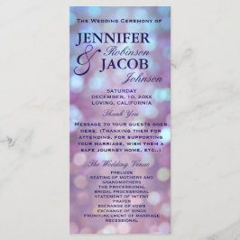 Huwelijksprogramma Bokeh Hoogtepunten Programmakaart