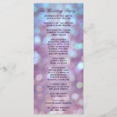 Huwelijksprogramma Bokeh Hoogtepunten Programmakaart (Achterkant)