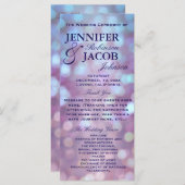 Huwelijksprogramma Bokeh Hoogtepunten Programmakaart (Voorkant / Achterkant)