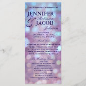 Huwelijksprogramma Bokeh Hoogtepunten Programmakaart (Voorkant)