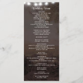 Huwelijksprogramma | Boom met feestverlichting Programmakaart (Achterkant)