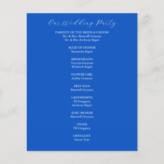 Huwelijksprogramma Botanische citroenen Bladeren (Achterkant)