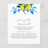 Huwelijksprogramma Botanische citroenen Bladeren (Voorkant)