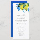 Huwelijksprogramma Botanische citroenen Bladeren (Voorkant / Achterkant)