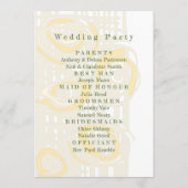 Huwelijksprogramma Cultuur Mozaïek Bloemen Karneme Programmakaart (Achterkant)