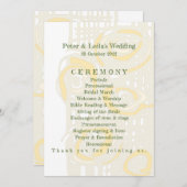 Huwelijksprogramma Cultuur Mozaïek Bloemen Karneme Programmakaart (Voorkant / Achterkant)