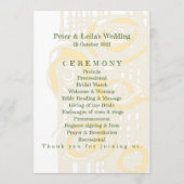 Huwelijksprogramma Cultuur Mozaïek Bloemen Karneme Programmakaart (Voorkant)