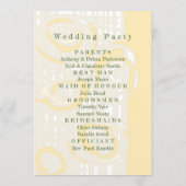 Huwelijksprogramma Cultuur Mozaïek Bloemen Karneme Programmakaart (Achterkant)