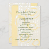 Huwelijksprogramma Cultuur Mozaïek Bloemen Karneme Programmakaart (Voorkant / Achterkant)