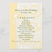 Huwelijksprogramma Cultuur Mozaïek Bloemen Karneme Programmakaart (Voorkant)