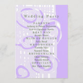 Huwelijksprogramma Cultuur Mozaïek Bloemen Lila 1 Programmakaart (Achterkant)