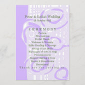 Huwelijksprogramma Cultuur Mozaïek Bloemen Lila 1 Programmakaart (Voorkant)