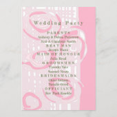 Huwelijksprogramma Cultuur Mozaïek Bloemen Roze 1 Programmakaart (Achterkant)