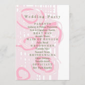 Huwelijksprogramma Cultuur Mozaïek Bloemen Roze 2 Programmakaart (Achterkant)