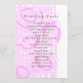 Huwelijksprogramma Cultuur Mozaïek Bloemen Roze 4 Programmakaart (Achterkant)