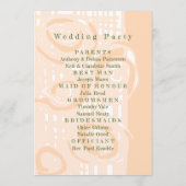 Huwelijksprogramma Cultuur Mozaïek Bloemperzik 1 Programmakaart (Achterkant)