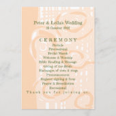 Huwelijksprogramma Cultuur Mozaïek Bloemperzik 1 Programmakaart (Voorkant)