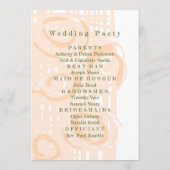 Huwelijksprogramma Cultuur Mozaïek Bloemperzik 2 Programmakaart (Achterkant)