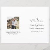 Huwelijksprogramma Eenvoudig Zwart-Wit Script (Voorkant)