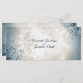 Huwelijksprogramma - Elegant  gebladerte & werveli Programmakaart (Voorkant / Achterkant)