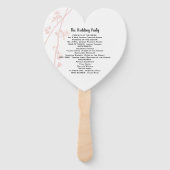 Huwelijksprogramma Fan Floral Blush elke aangepast Handwaaier (Achterkant)