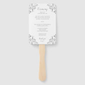 Huwelijksprogramma Fan | Nadine (grijs) 4x6 Handwaaier (Achterkant)