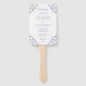 Huwelijksprogramma Fan | Nadine (lavendel) 4x6 Handwaaier (Achterkant)