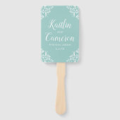 Huwelijksprogramma Fan | Nadine (licht turkoois) 4 Handwaaier (Voorkant)