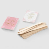 Huwelijksprogramma Fan | Nadine (Roze & Goud) 4x6 Handwaaier (Niet-gemonteerd)