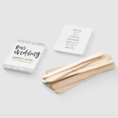 HUWELIJKSPROGRAMMA FAN stijlvolle chique confetti Handwaaier (Niet-gemonteerd)