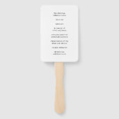 HUWELIJKSPROGRAMMA FAN stijlvolle chique gouden co Handwaaier (Achterkant)