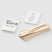 HUWELIJKSPROGRAMMA FAN stijlvolle chique gouden co Handwaaier (Niet-gemonteerd)